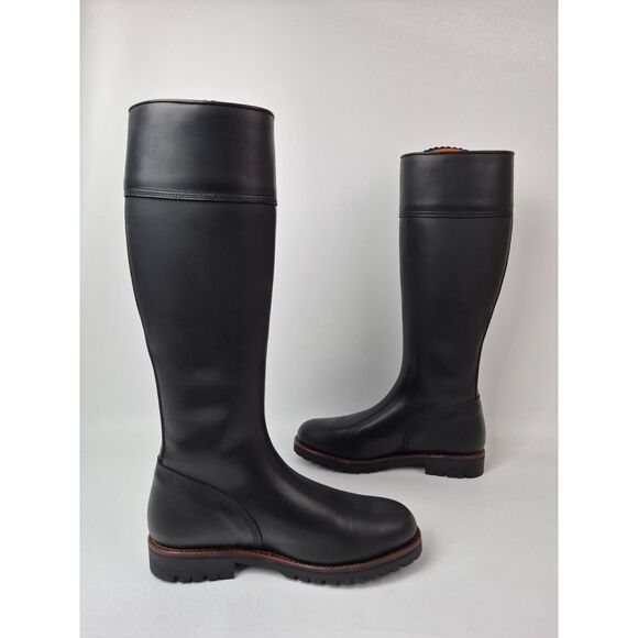 Penelope Chilvers Women's Black Leather Tassel Knee High Riding Boots Size 37.5 - Picture 3 of 7